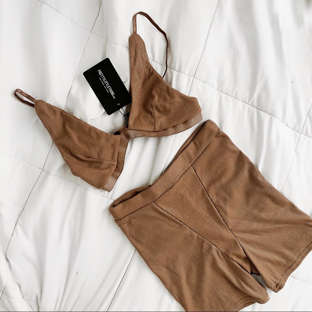 PLT | mocha ribbed set